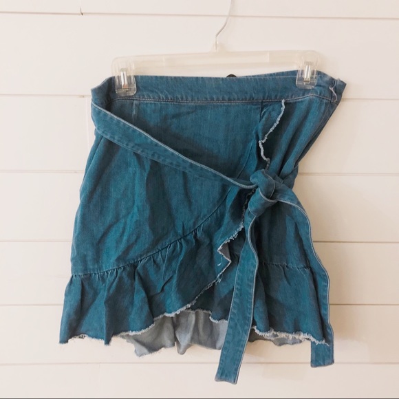 NWT Paige Nivelle ruffle wrap skirt in mantra - Picture 4 of 12